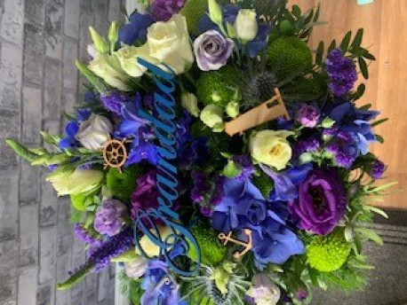 Purple & Blue Posy Embelished