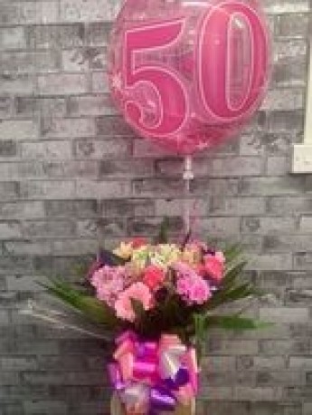 Bouquet & Balloon Combination